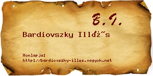 Bardiovszky Illés névjegykártya